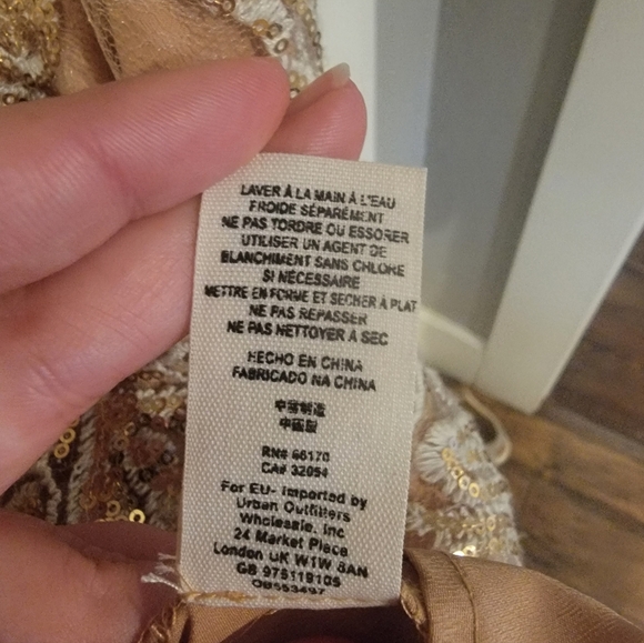 Free People Night Shimmer Dress | Beige | Size 6/8 - Picture 7 of 11